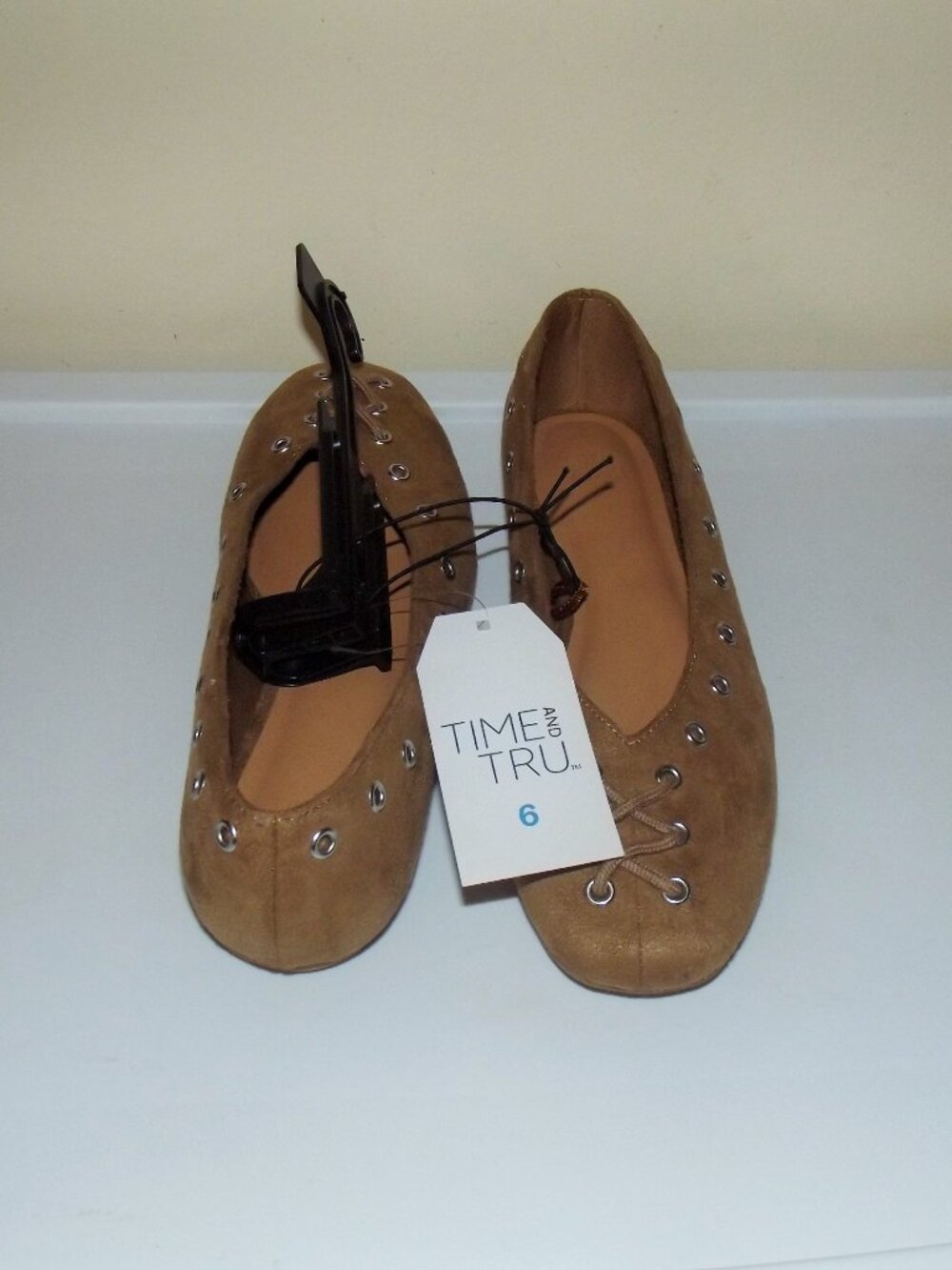 Pair of Time n True Womens Flats, Tan sz 6-NWT